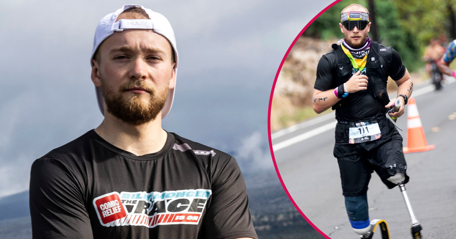 Billy Monger taking part in his Comic Relief challenge