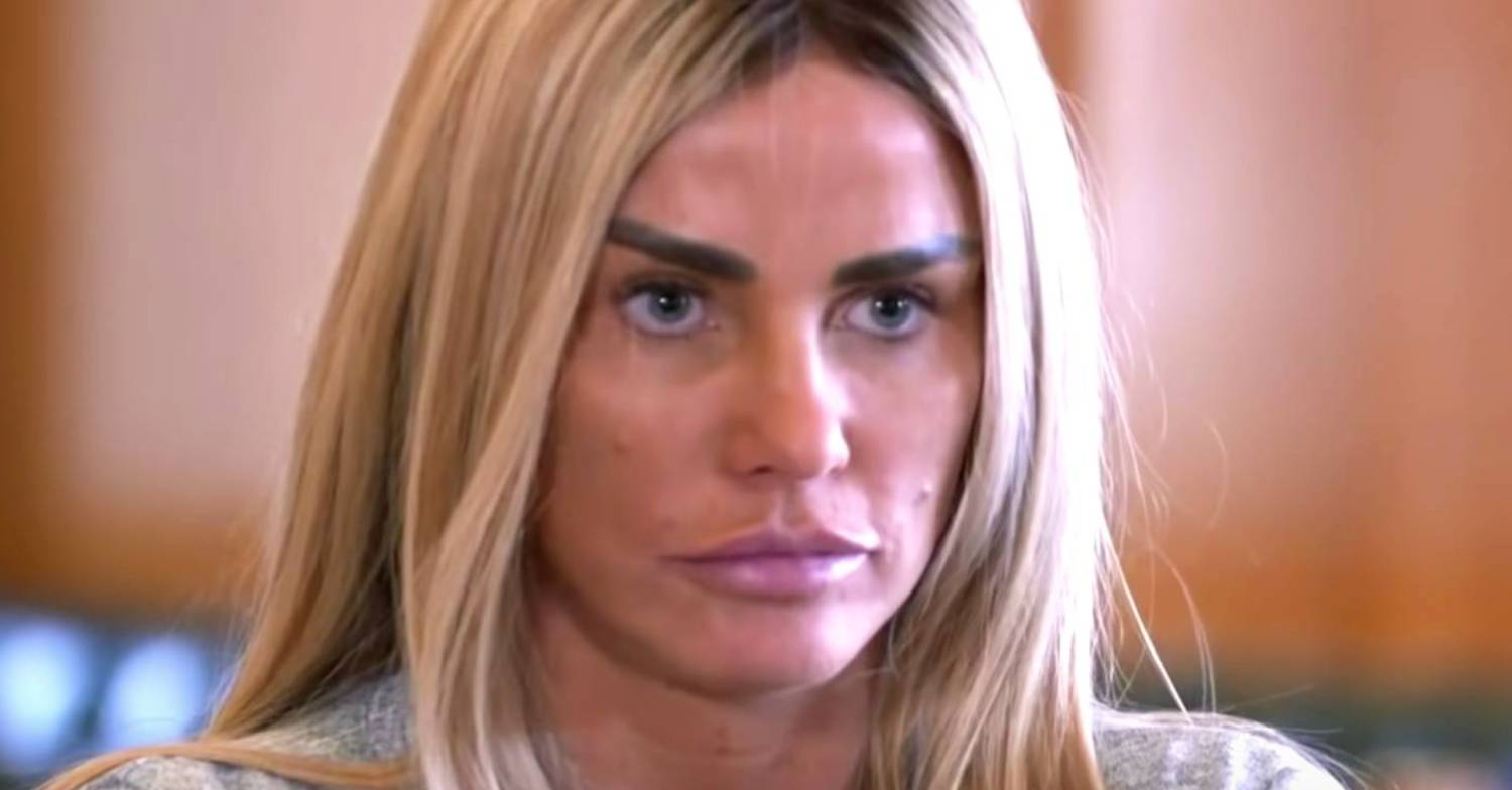 Katie Price glares