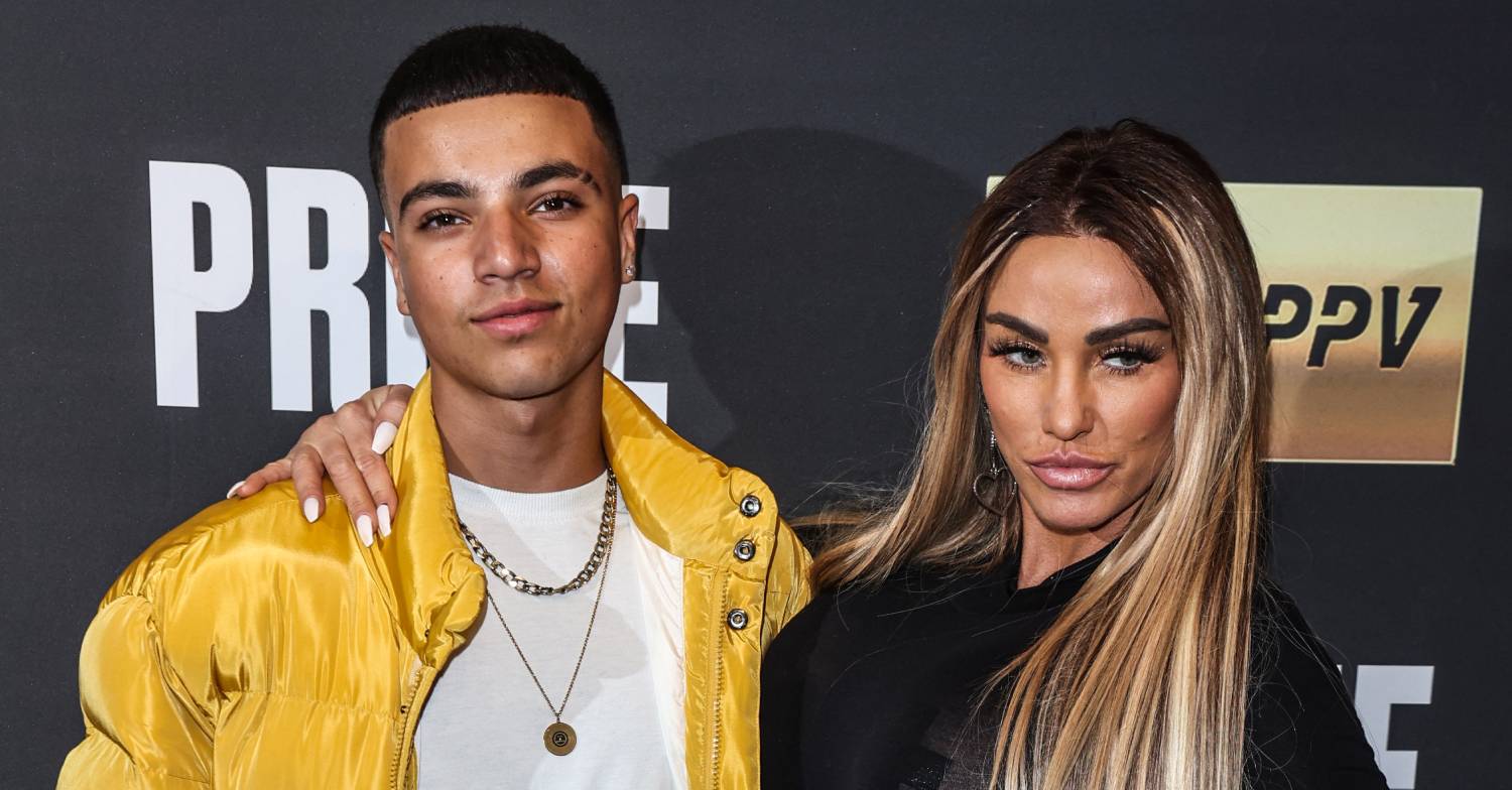 Katie Price puts an arm around son Junior Andre