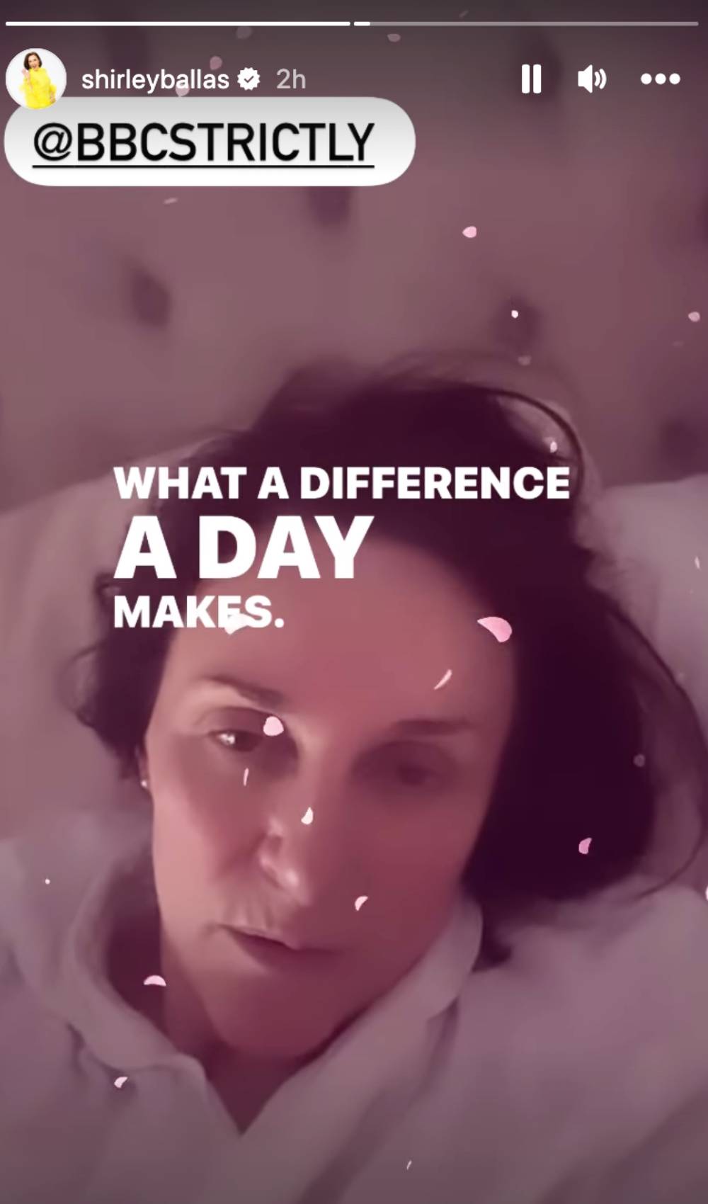 Shirley Ballas sounds croaky in Instagram Story