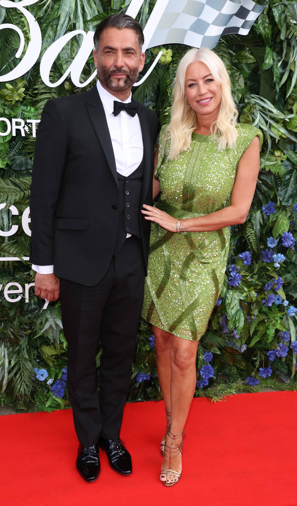 Denise Van Outen posing with Jimmy Barba