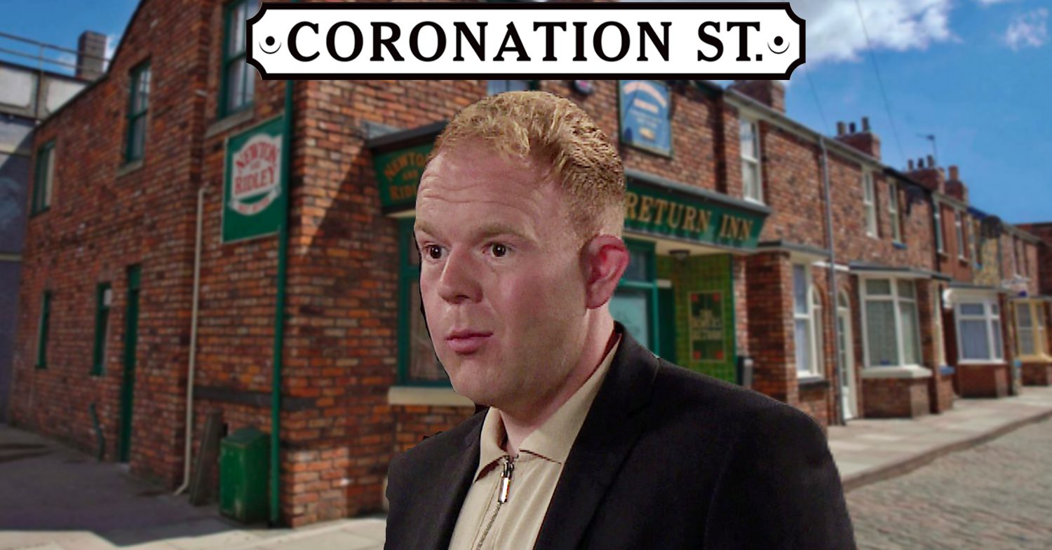Coronation Street's Craig, the Coronation Street logo and background of the Rovers