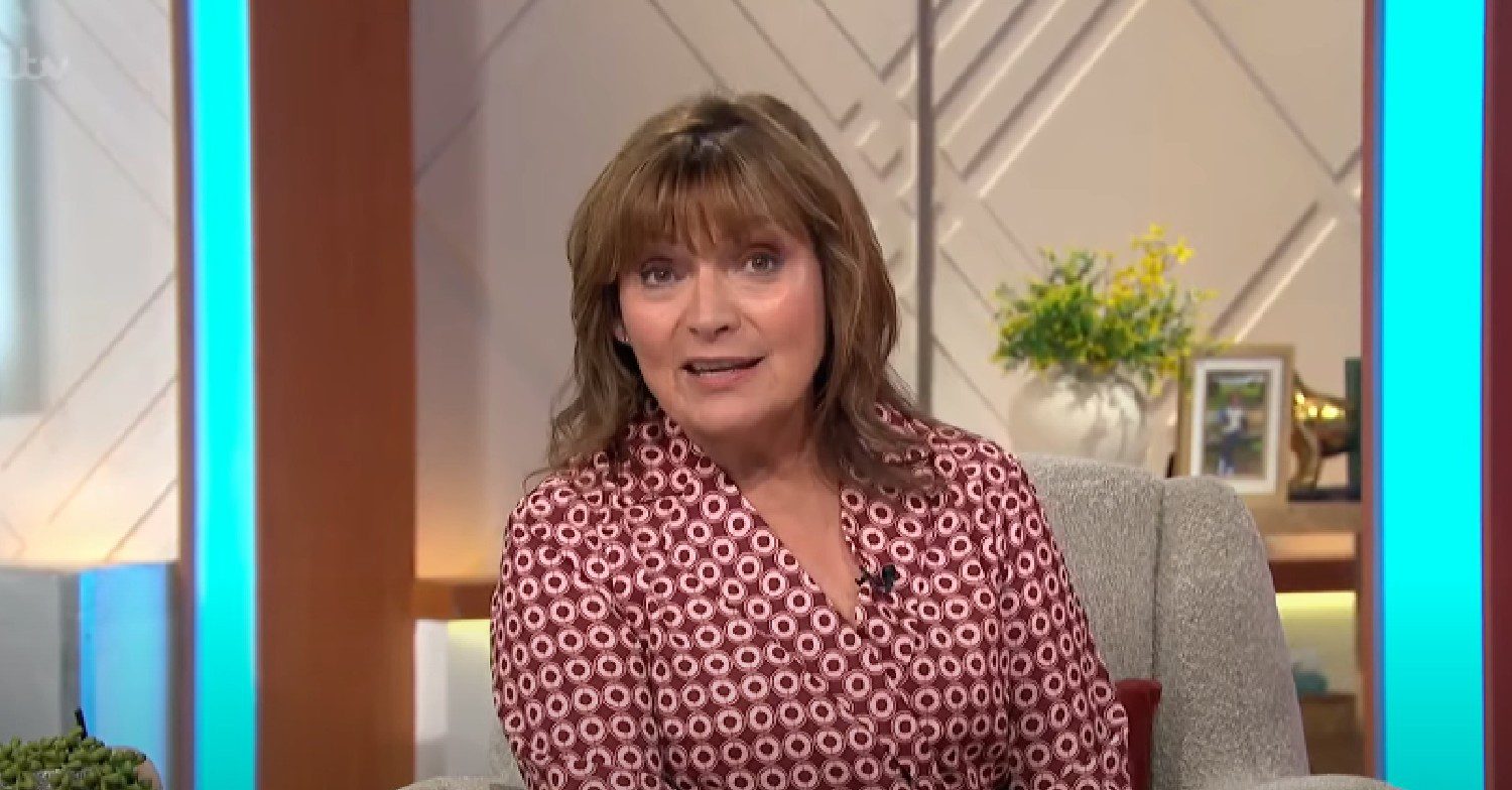 Lorraine Kelly hosting her ITV show
