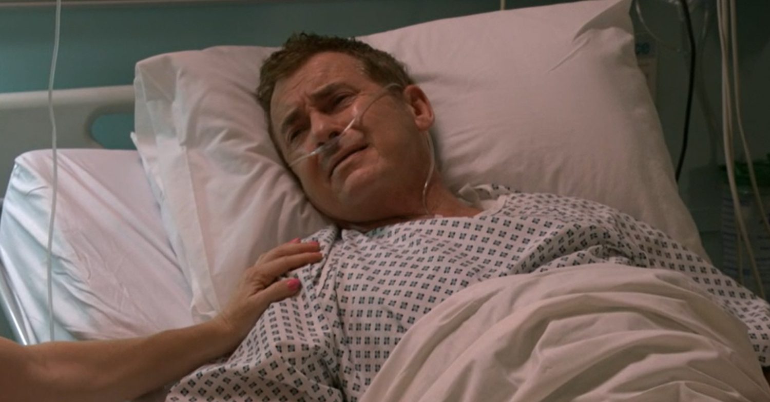 EastEnders' Alfie is crying in the hospital bed