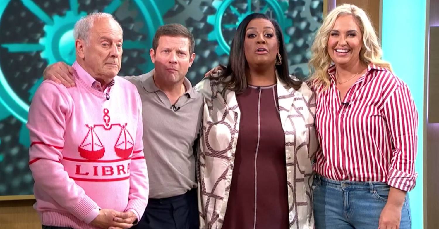 This Morning stars Gyles Brandreth, Dermot O'Leary, Alison Hammond, and Josie Gibson line up