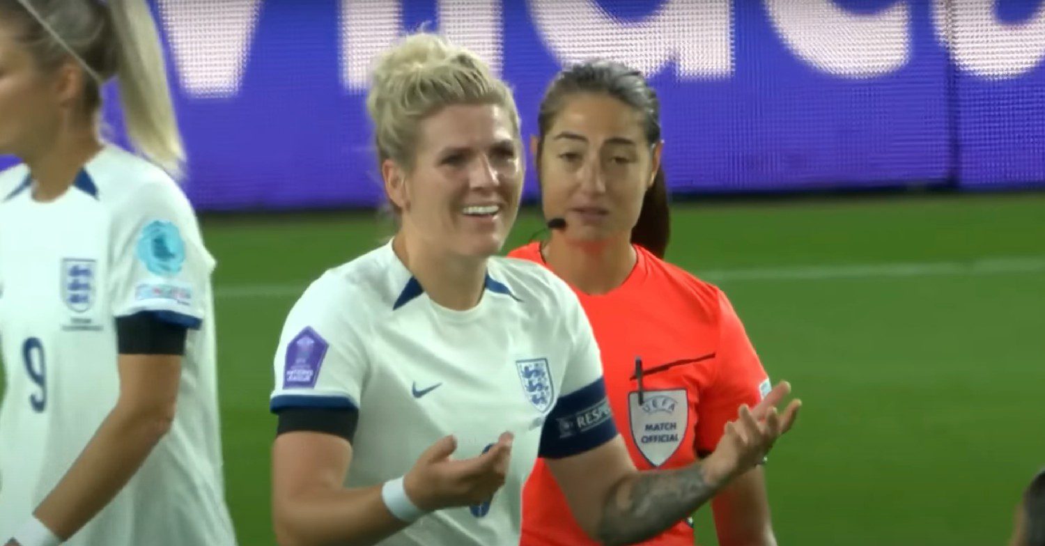 Millie Bright playing for England Lionesses