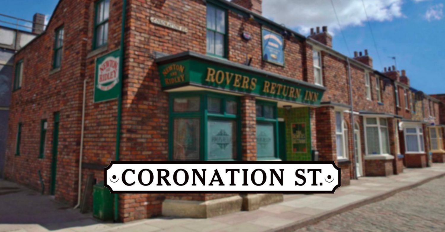 Coronation Street's logo and background of the Rovers