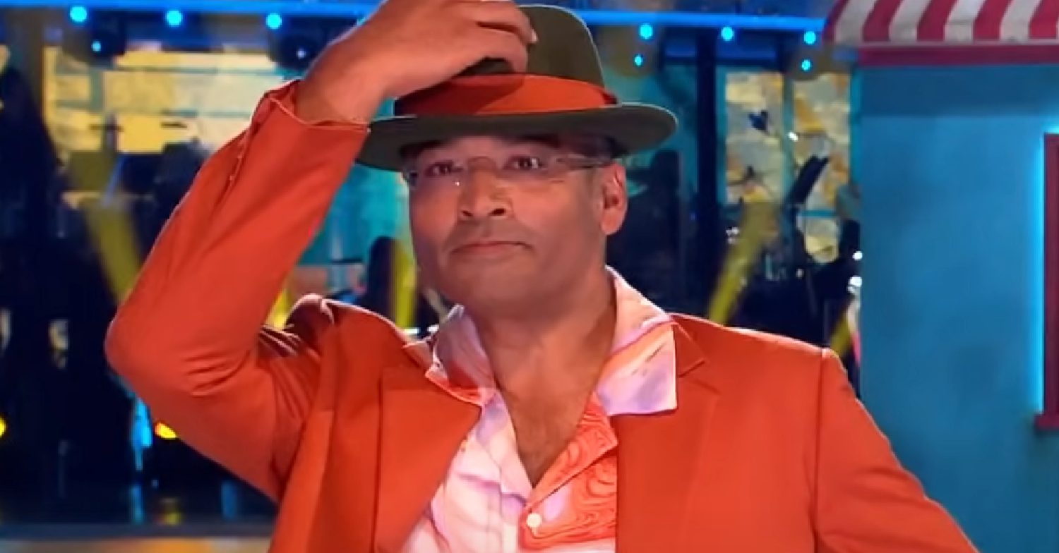 Krishnan Guru-Murthy performs on Strictly Come Dancing