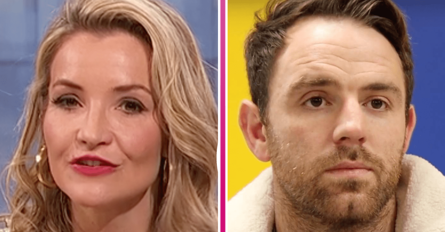 Helen Skelton and Richie Myler both look serious