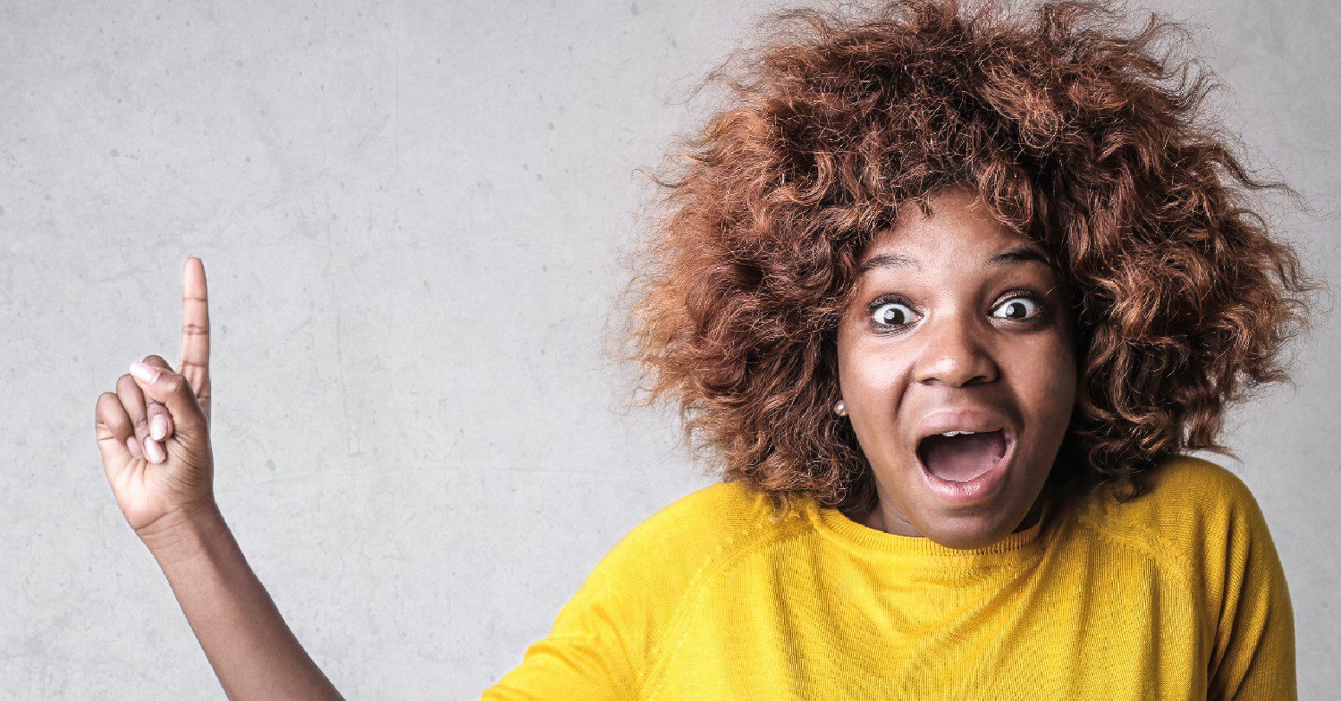 Woman looking shocked 