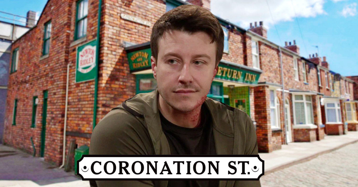 Ryan smiling on Coronation Street; show logo inset (Credit: ITV/Composite: ED!)