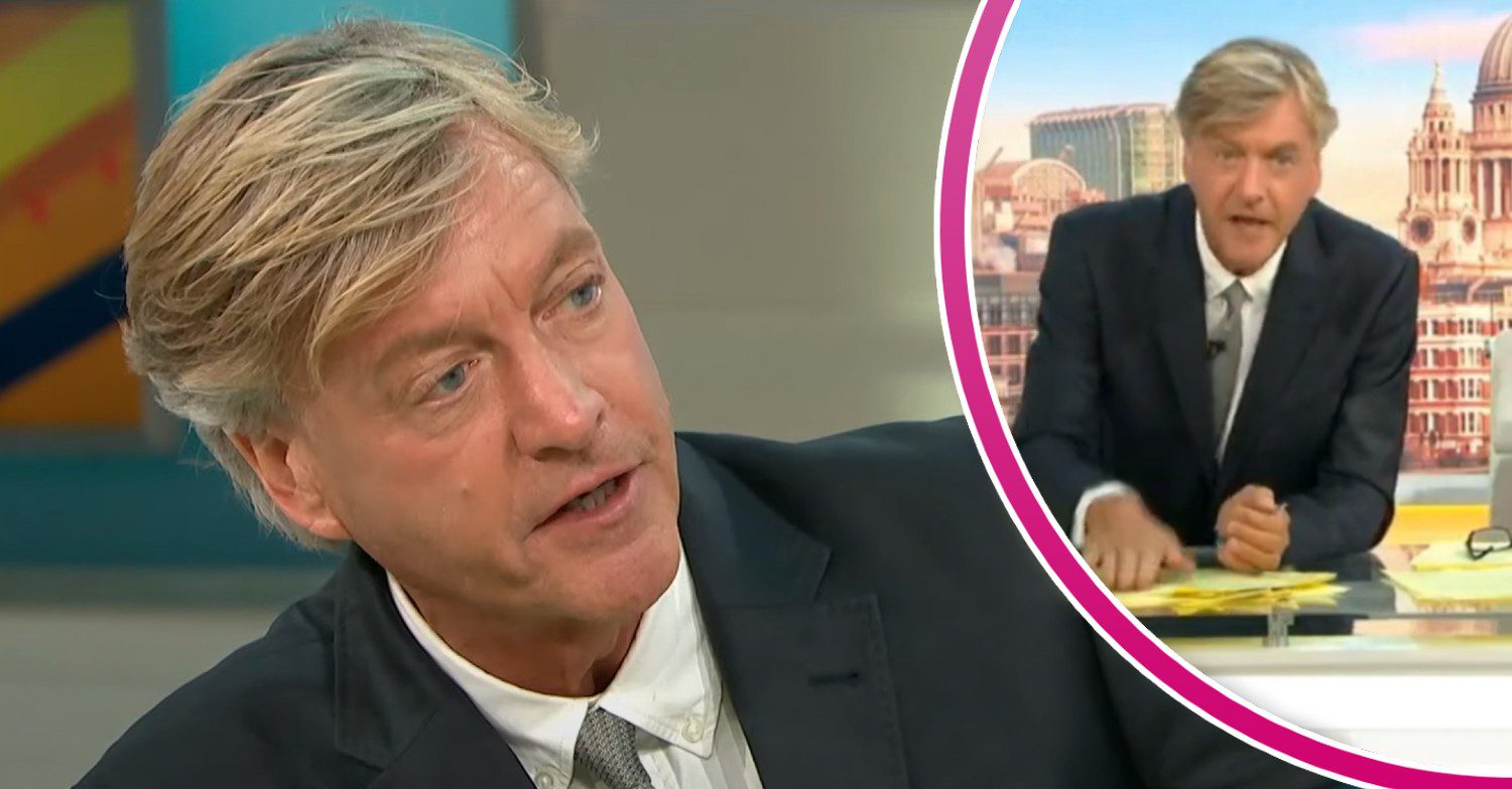 Richard Madeley talking while on Good Morning Britain