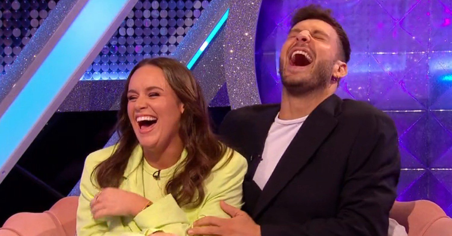 Ellie Leach and Vito Coppola laughing on Strictly: It Takes Two