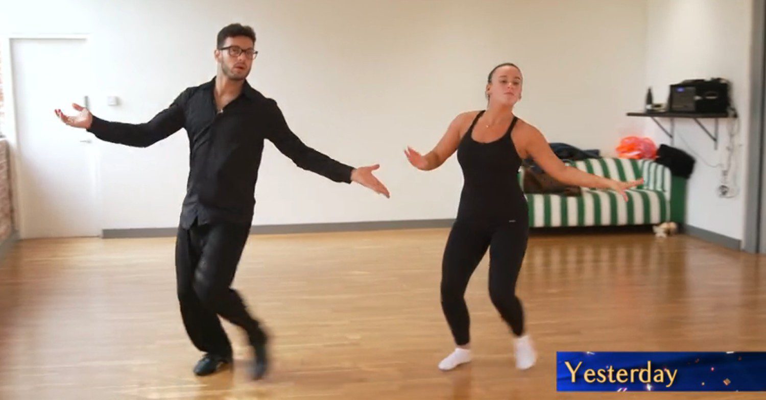 Ellie Leach and Vito Coppola in Strictly rehearsals