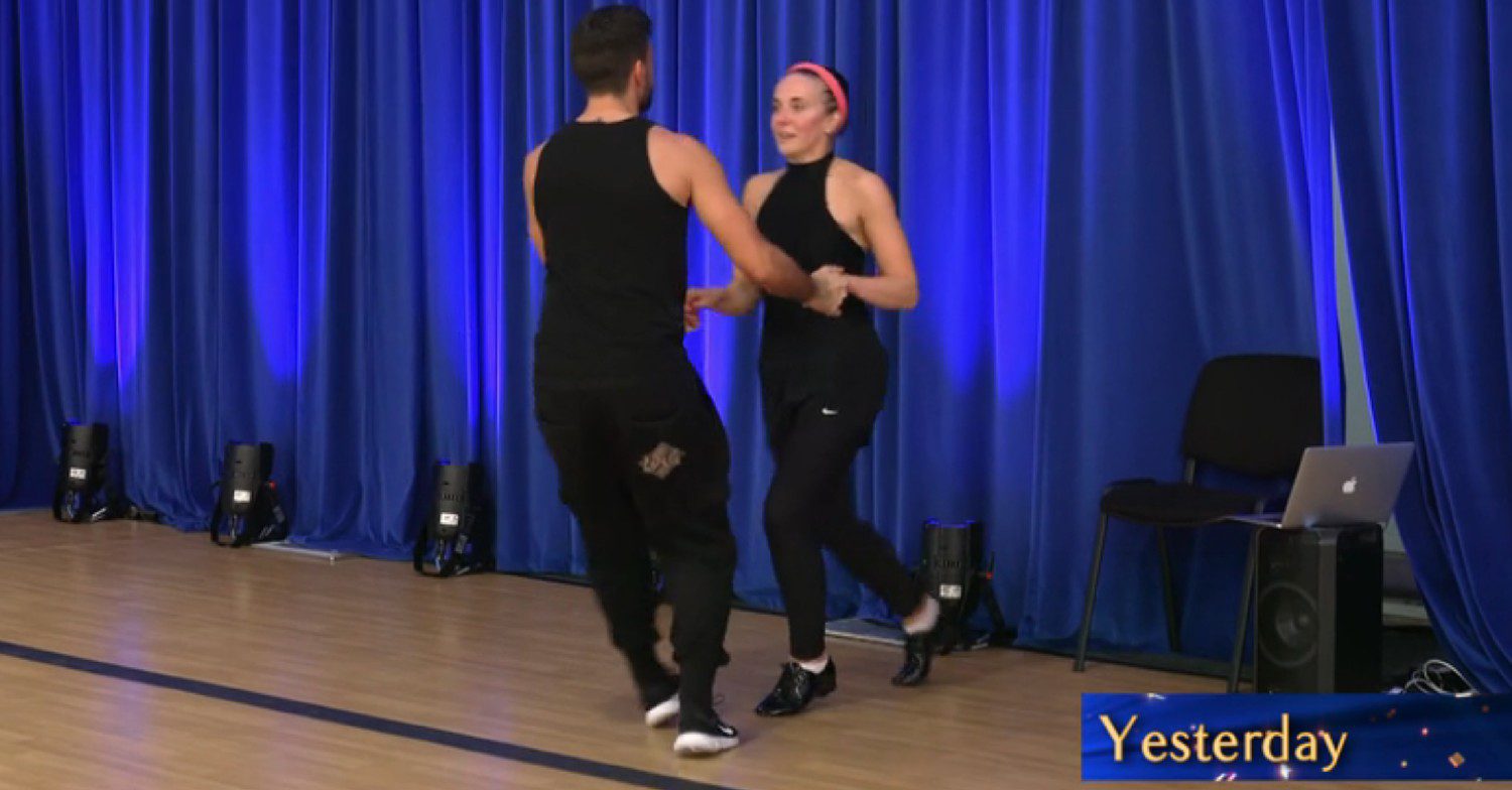 Amanda Abbington and Giovanni Pernice in Strictly rehearsals