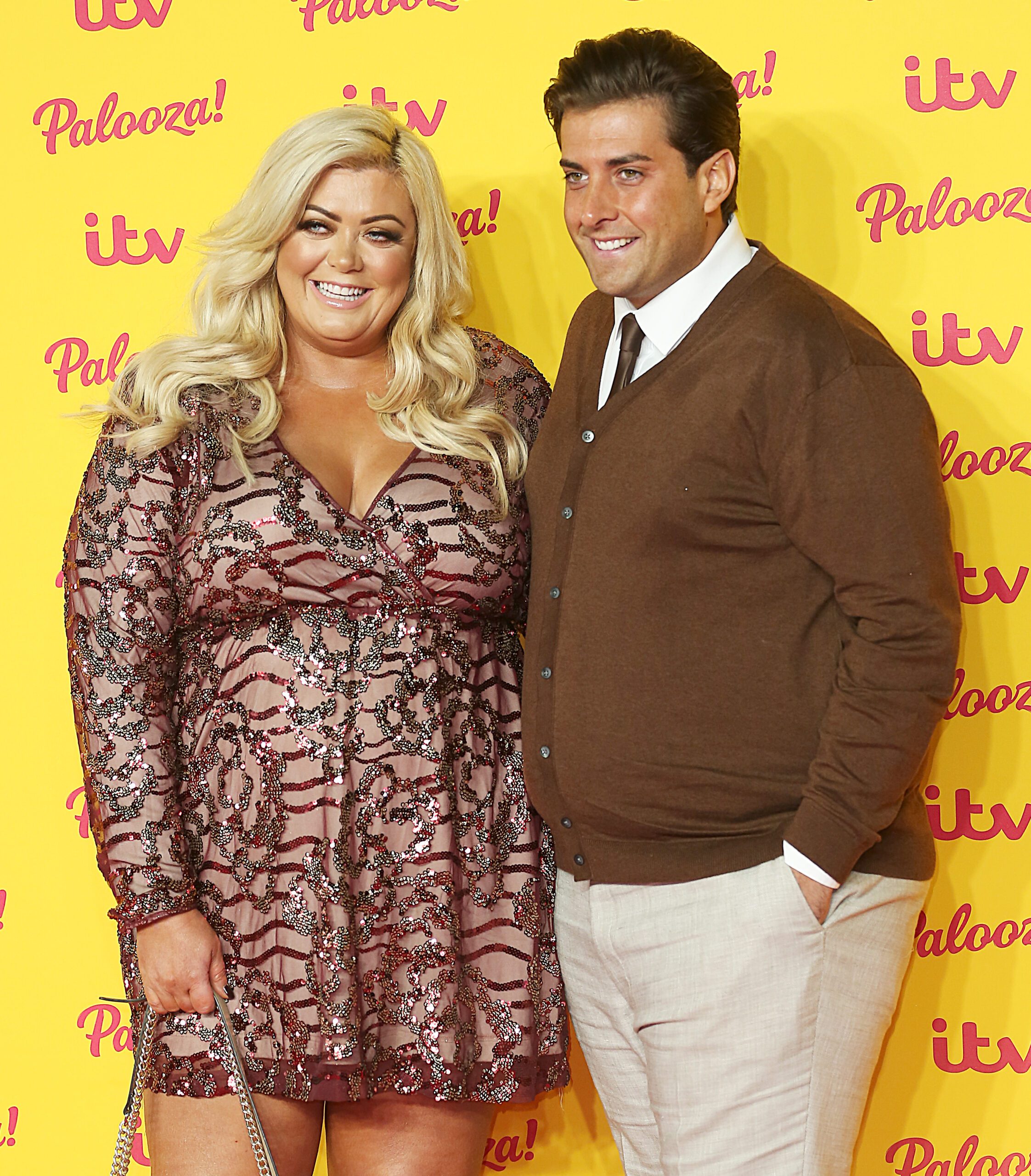 Gemma Collins and James Argent pose