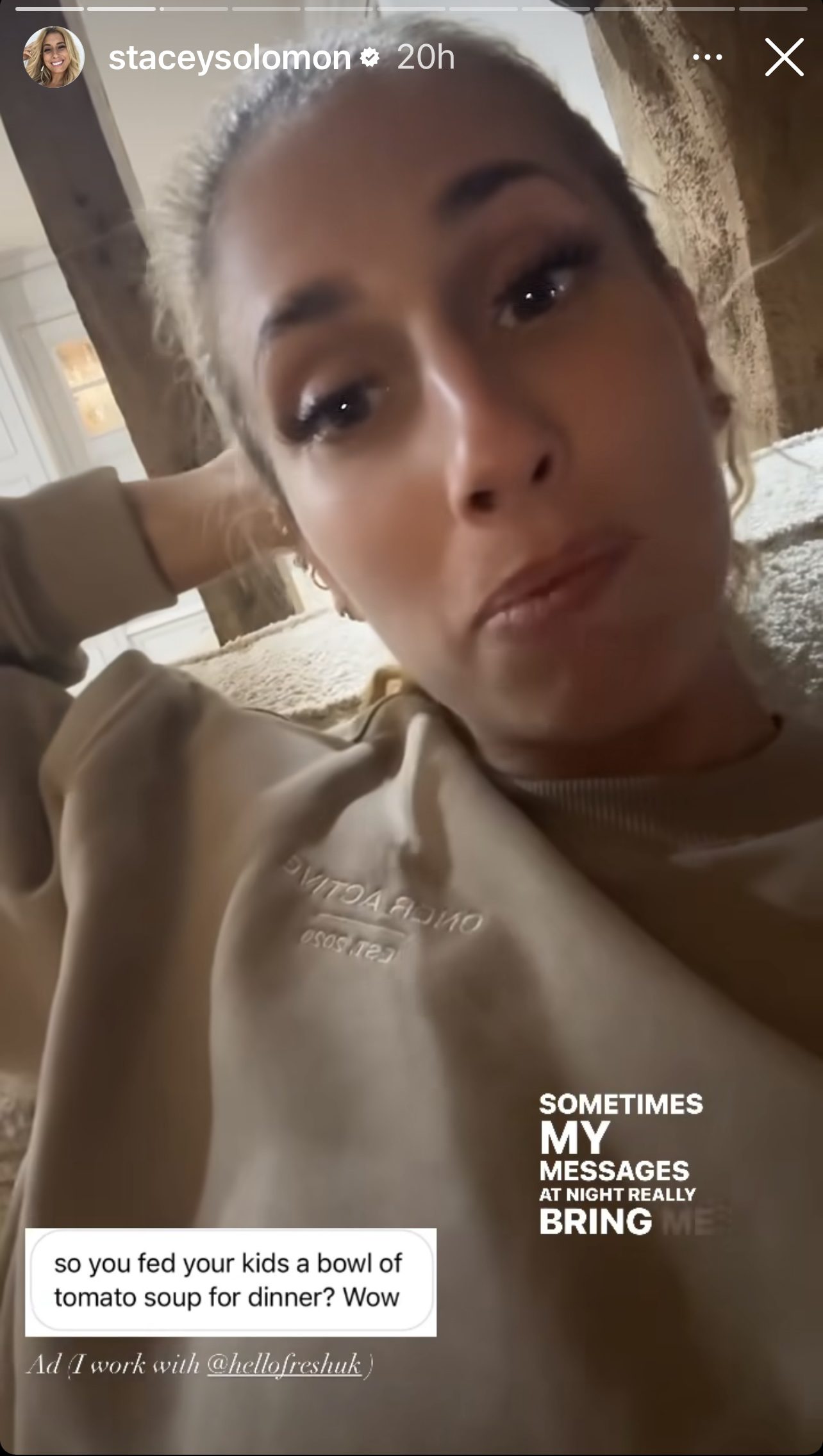 Stacey Solomon hits back at a mum-shaming comment on Instagram Stories