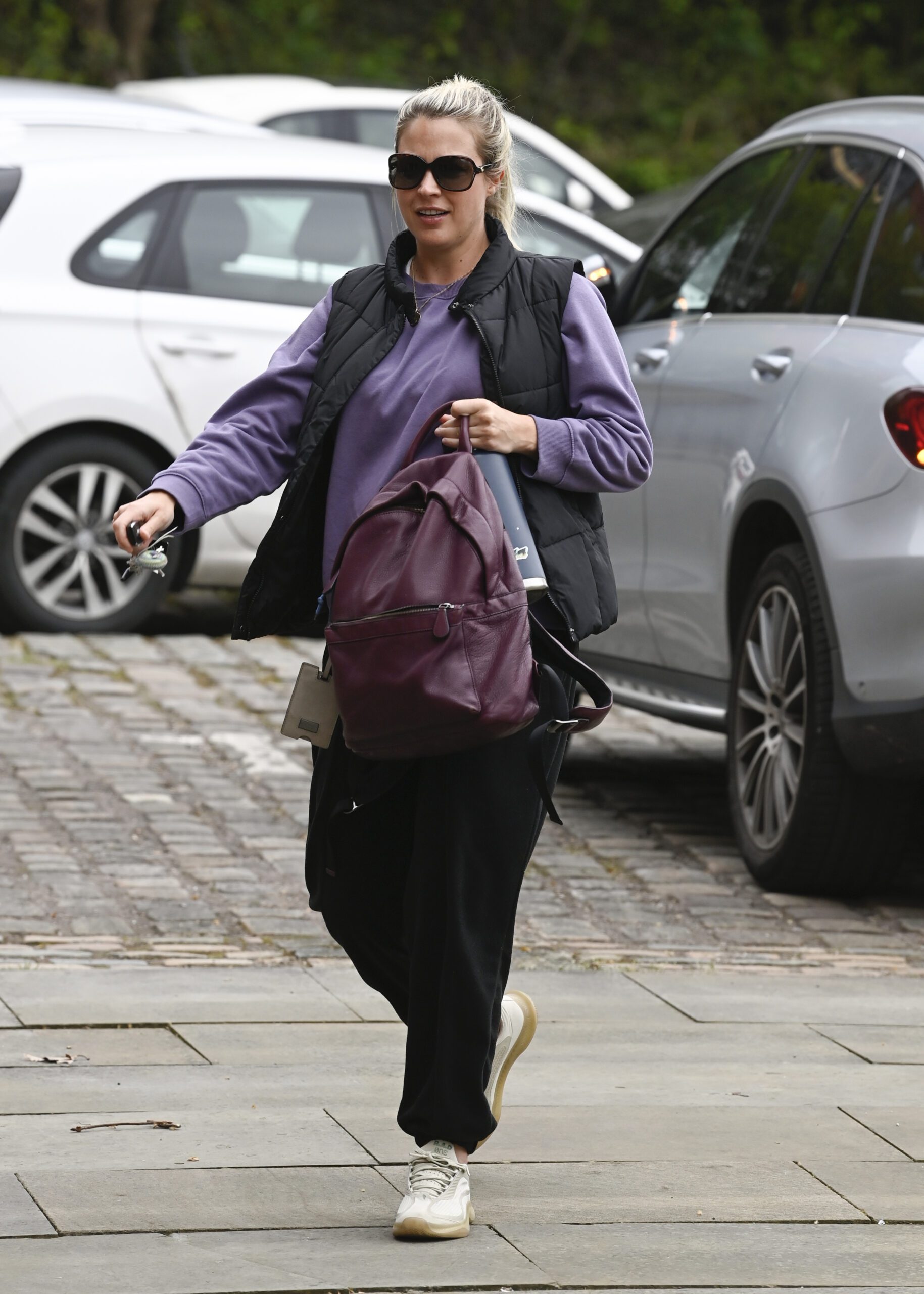 Gemma Atkinson arriving at work in sunglasses