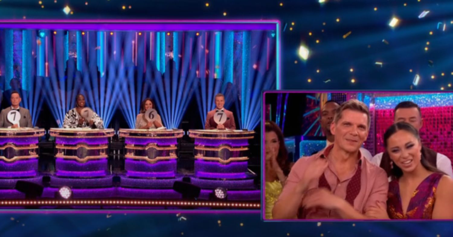 The judges scores for Nigel Harman and Katya Jones 