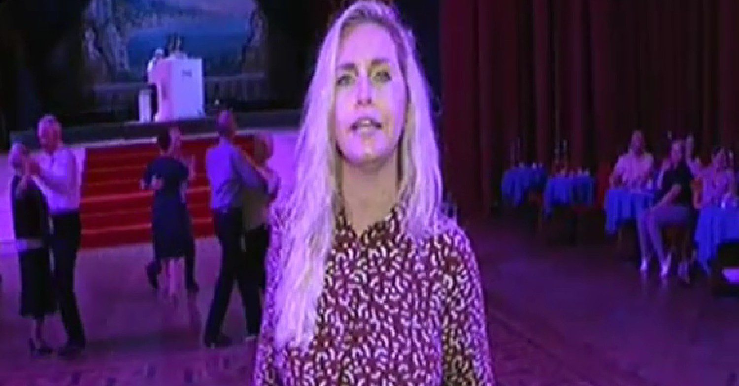 Josie Gibson presenting competition on This Morning