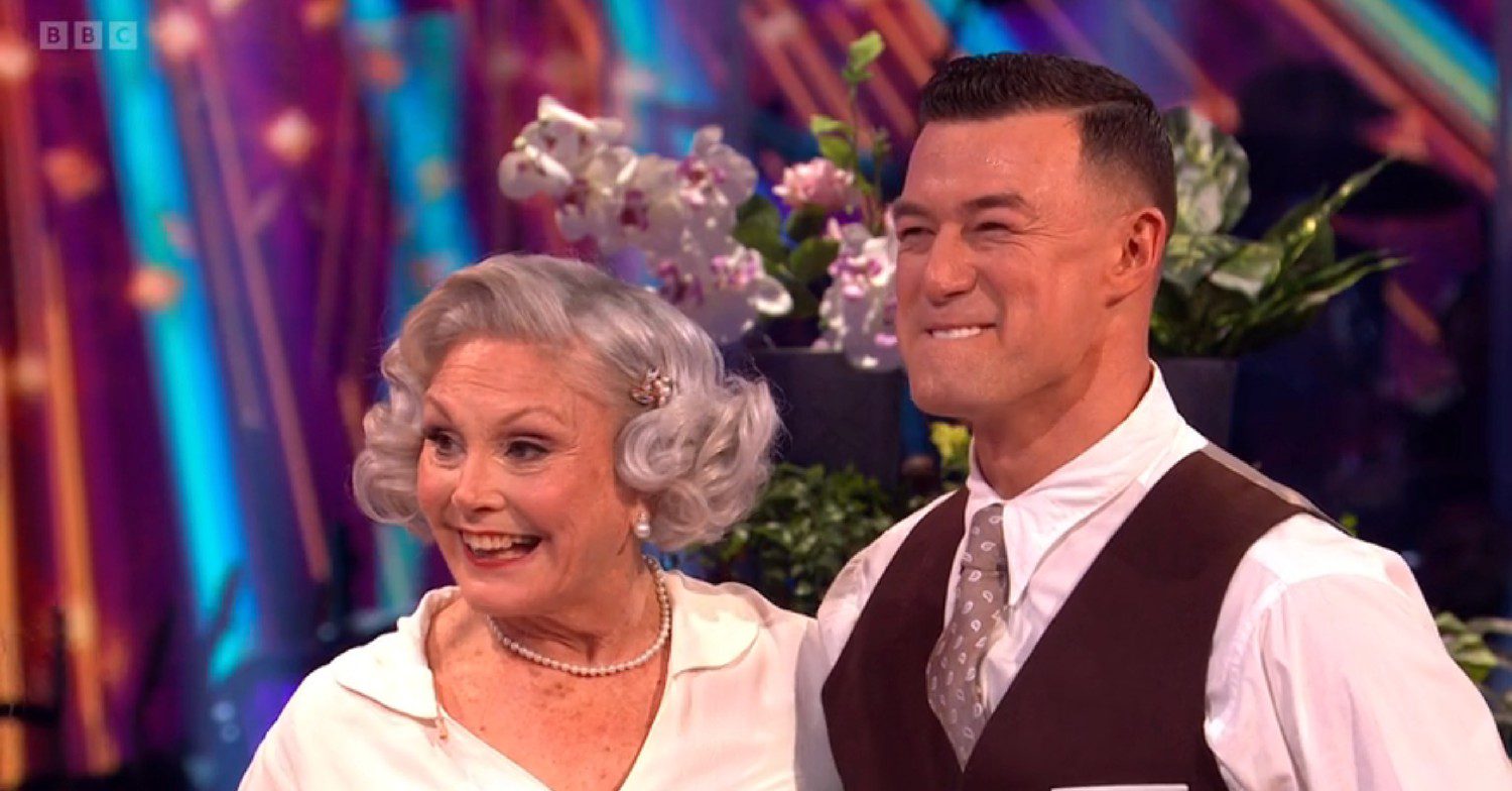 Kai Widdrington and Angela Rippon