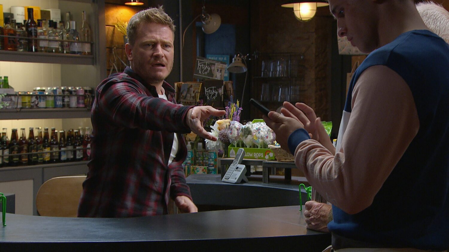 David is annoyed when Jacob looks at his dating app