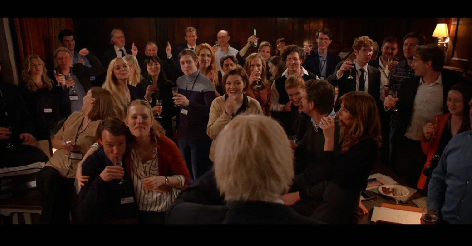 Boris Johnson talking to Downing Street staff in dramatised scene for Partygate on Channel 4