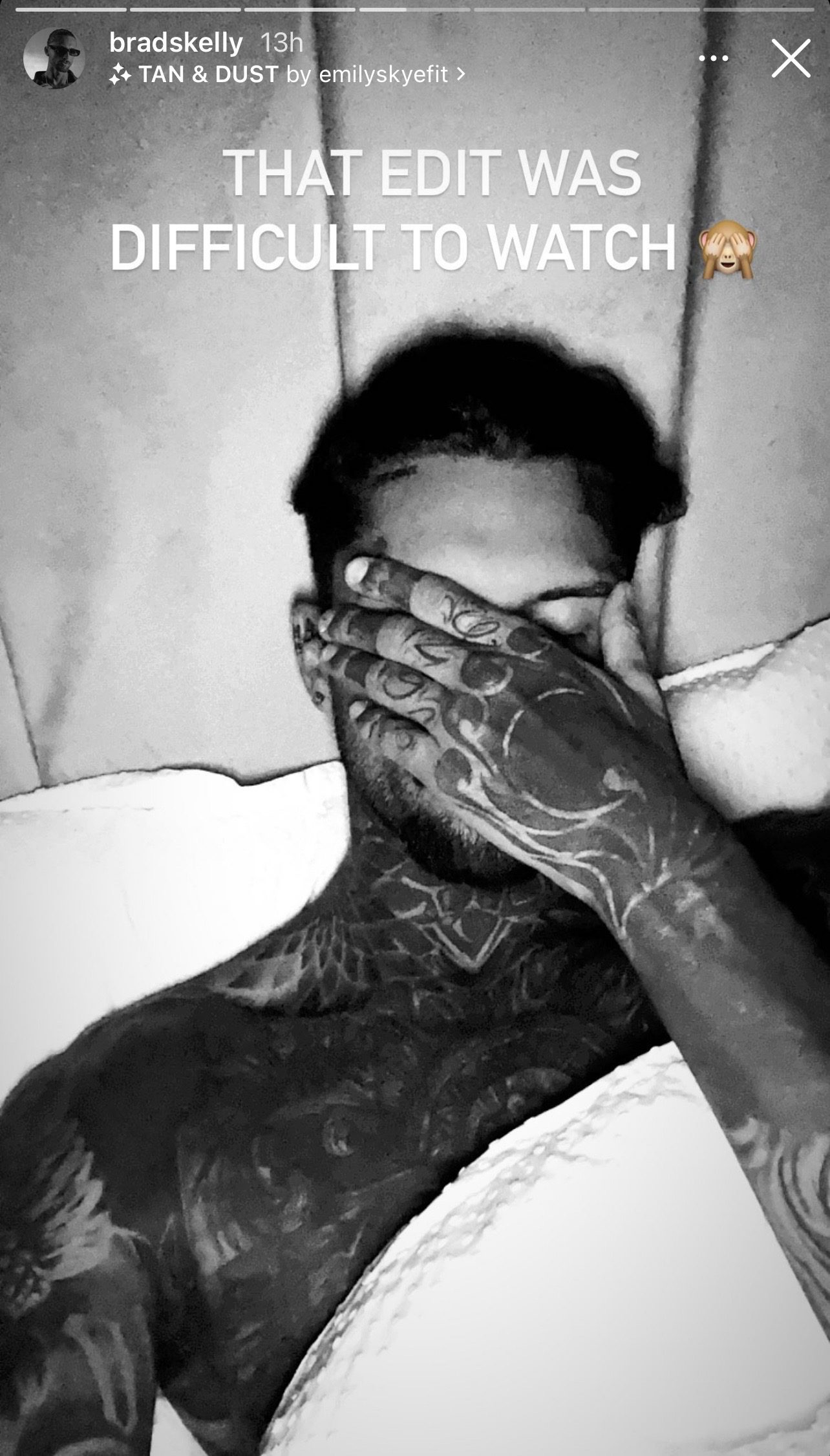 MAFS UK star on his Instagram story 