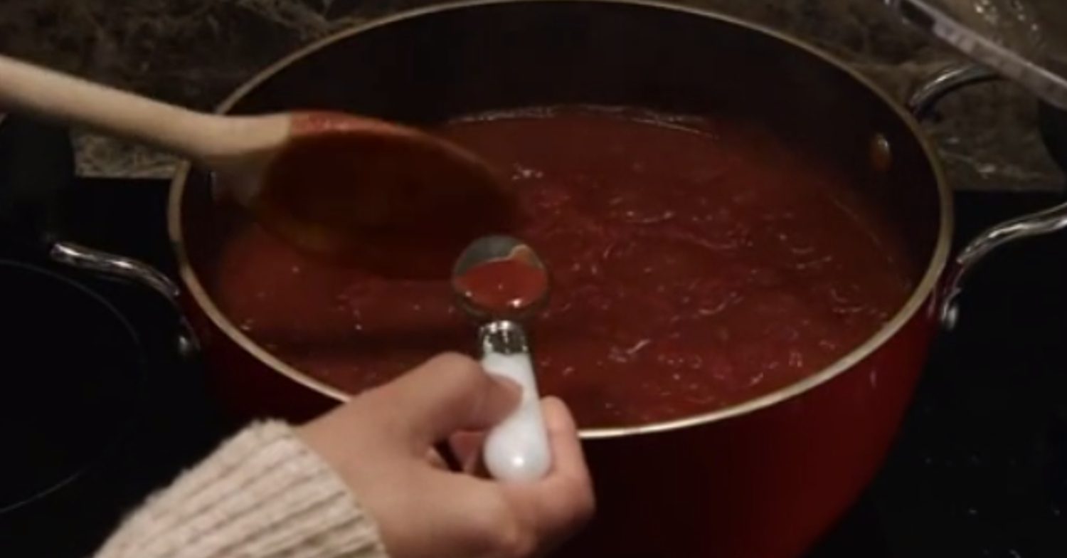 Coronation Street's Alya is using a metal and wooden spoon in the pot