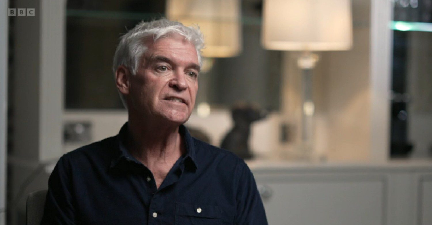 Phillip Schofield talking during BBC interview