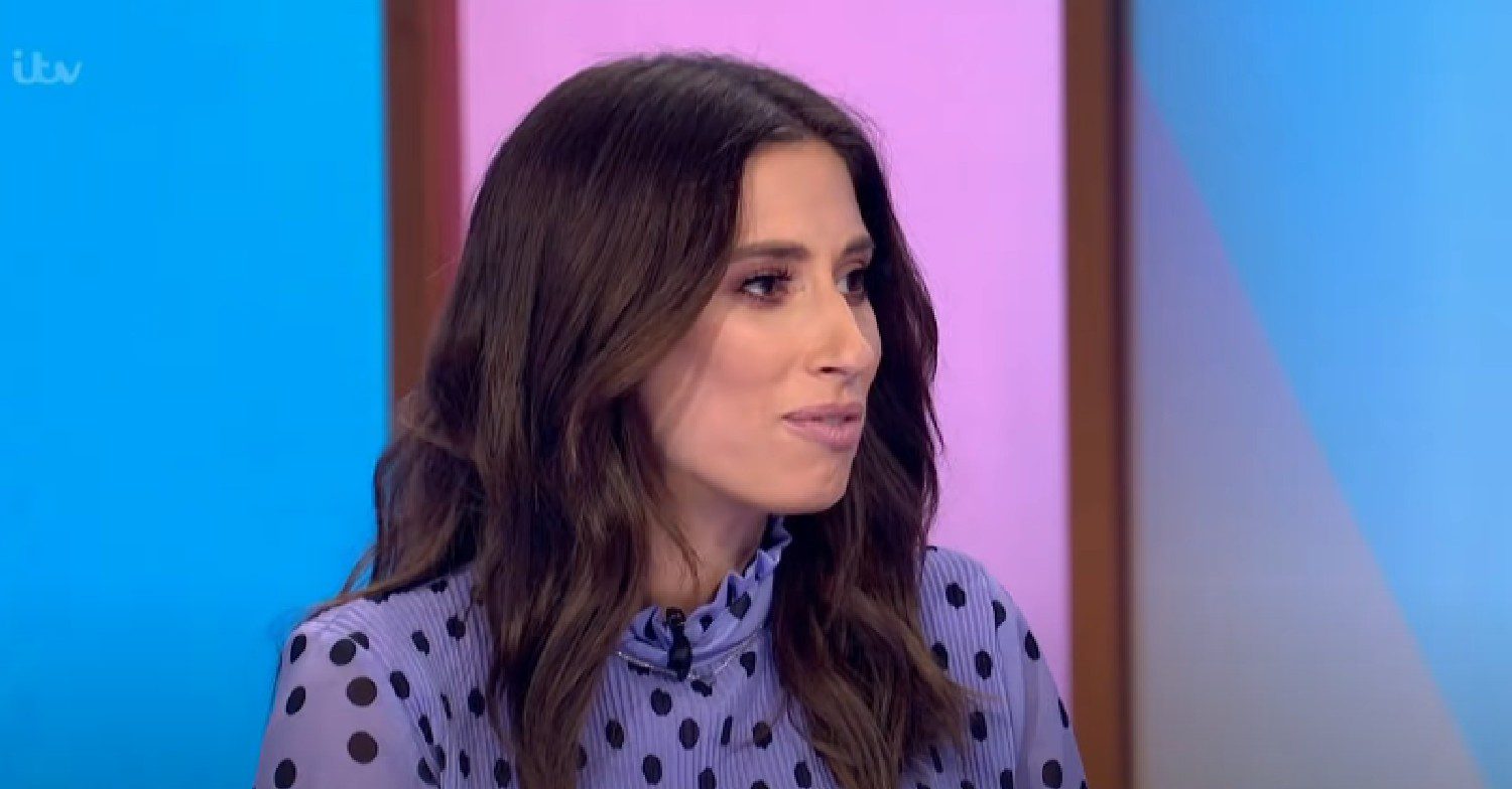Stacey Solomon with brown hair on Loose Women in 2019 