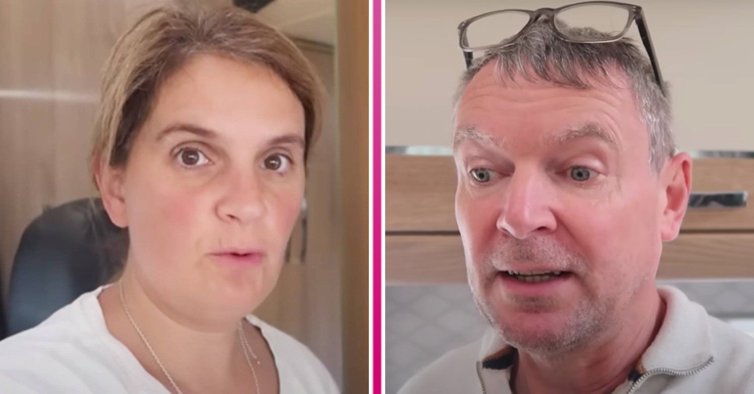 Sue Radford looks surprised, Noel Radford looks concerned