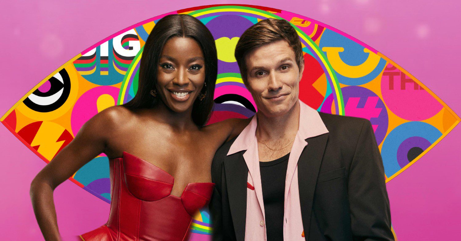 Big Brother hosts AJ Odudu and Will Best in front of the eye