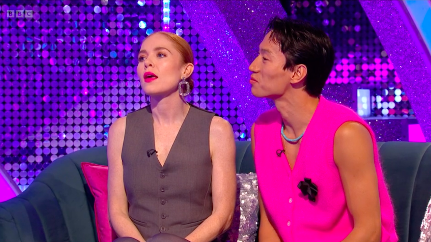 Angela Scanlon and Carlos Gu on Strictly It Takes Two
