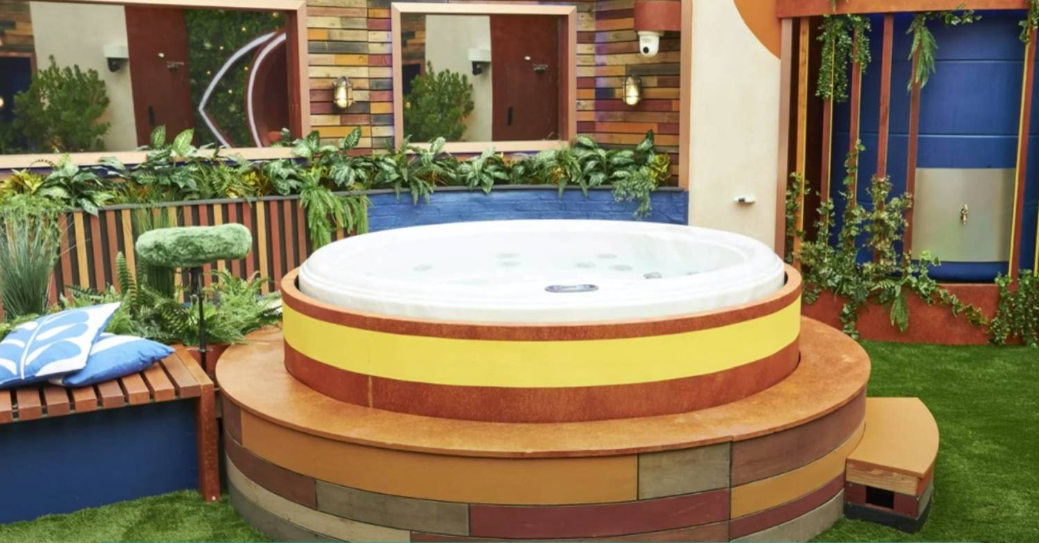 The Big Brother garden includes a hot tub for contestants