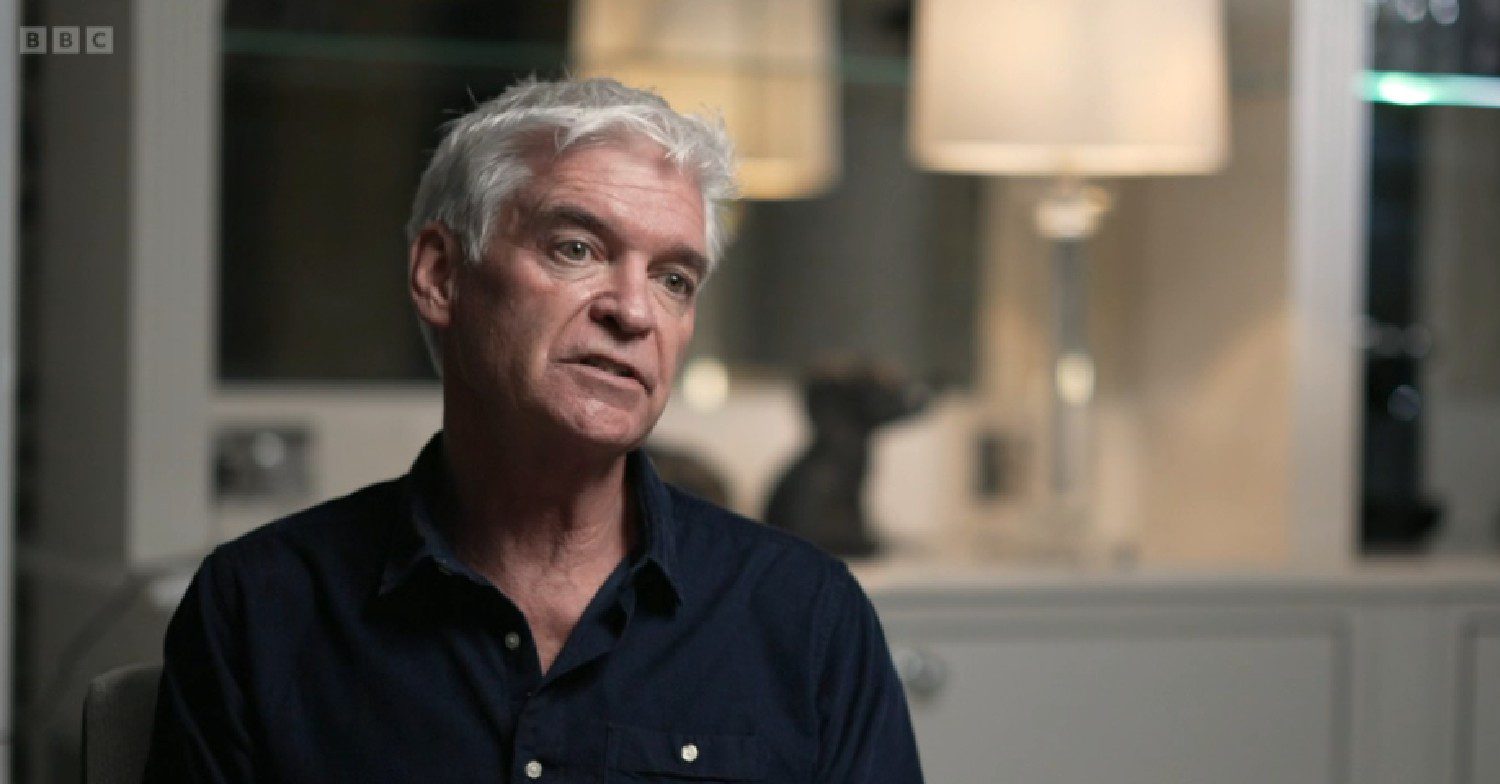 Phillip Schofield talking during BBC interview