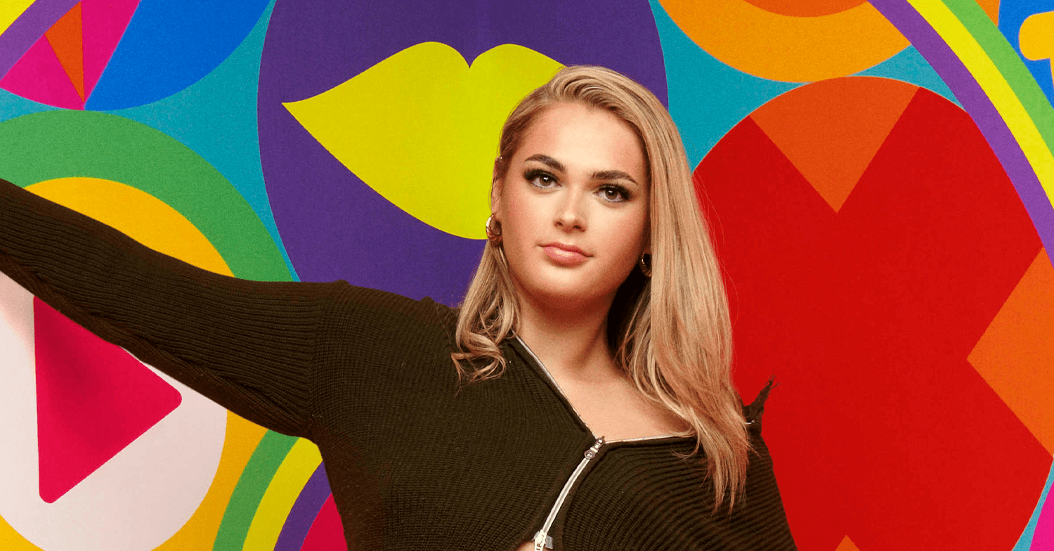 Big Brother star Hallie looking to camera