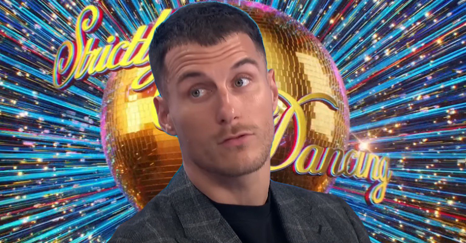 Gorka Marquez speaking with Strictly title card behind him