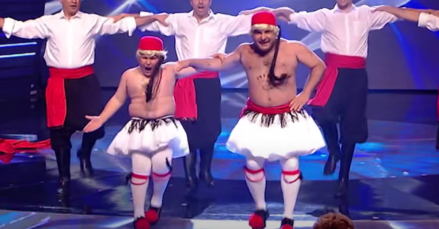 Stavros Flatley performs on BGT