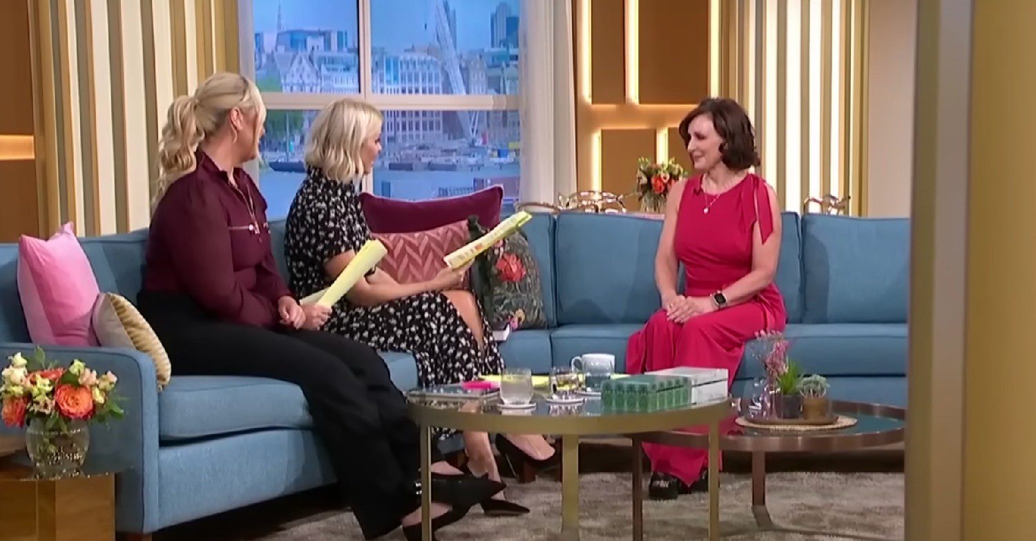 Shirley Ballas talking to This Morning hosts Holly and Jodie about her new book