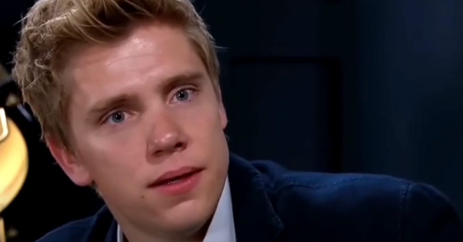 Emmerdale's Robert is looking serious