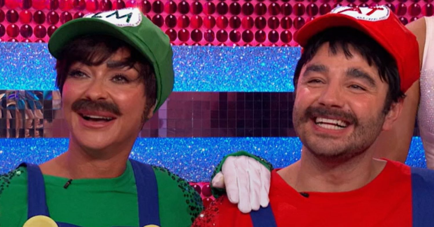 Adam and Luba on Strictly as Mario and Luigi