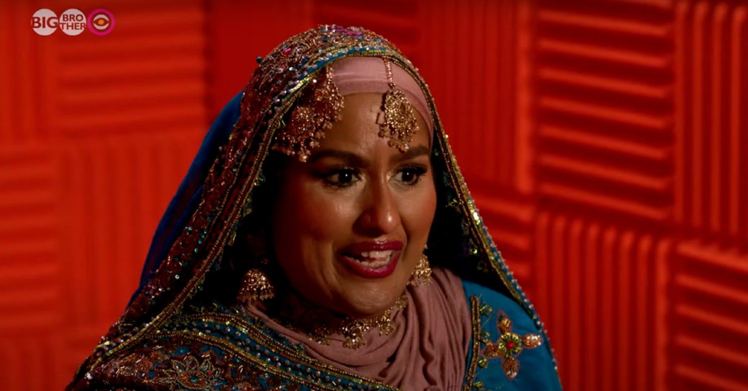 Farida talking to screen about entering Big Brother 2023