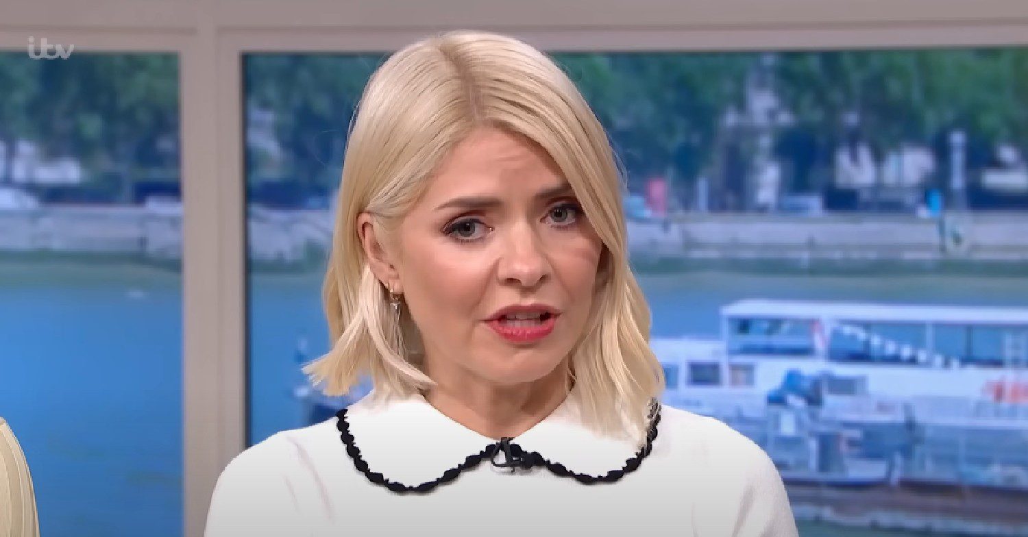 Holly Willoughby looks concerned on This Morning