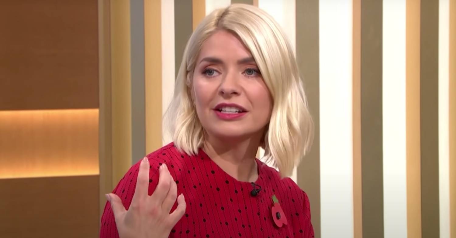 Holly Willoughby gestures with her hand