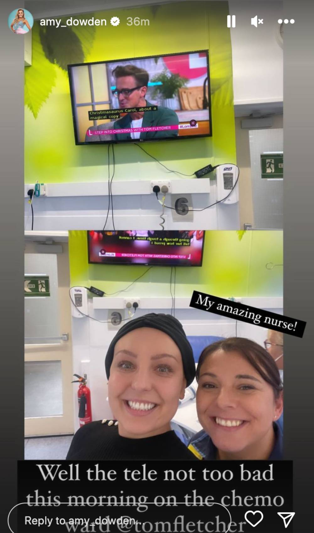 Amy Dowden shares an update on Instagram