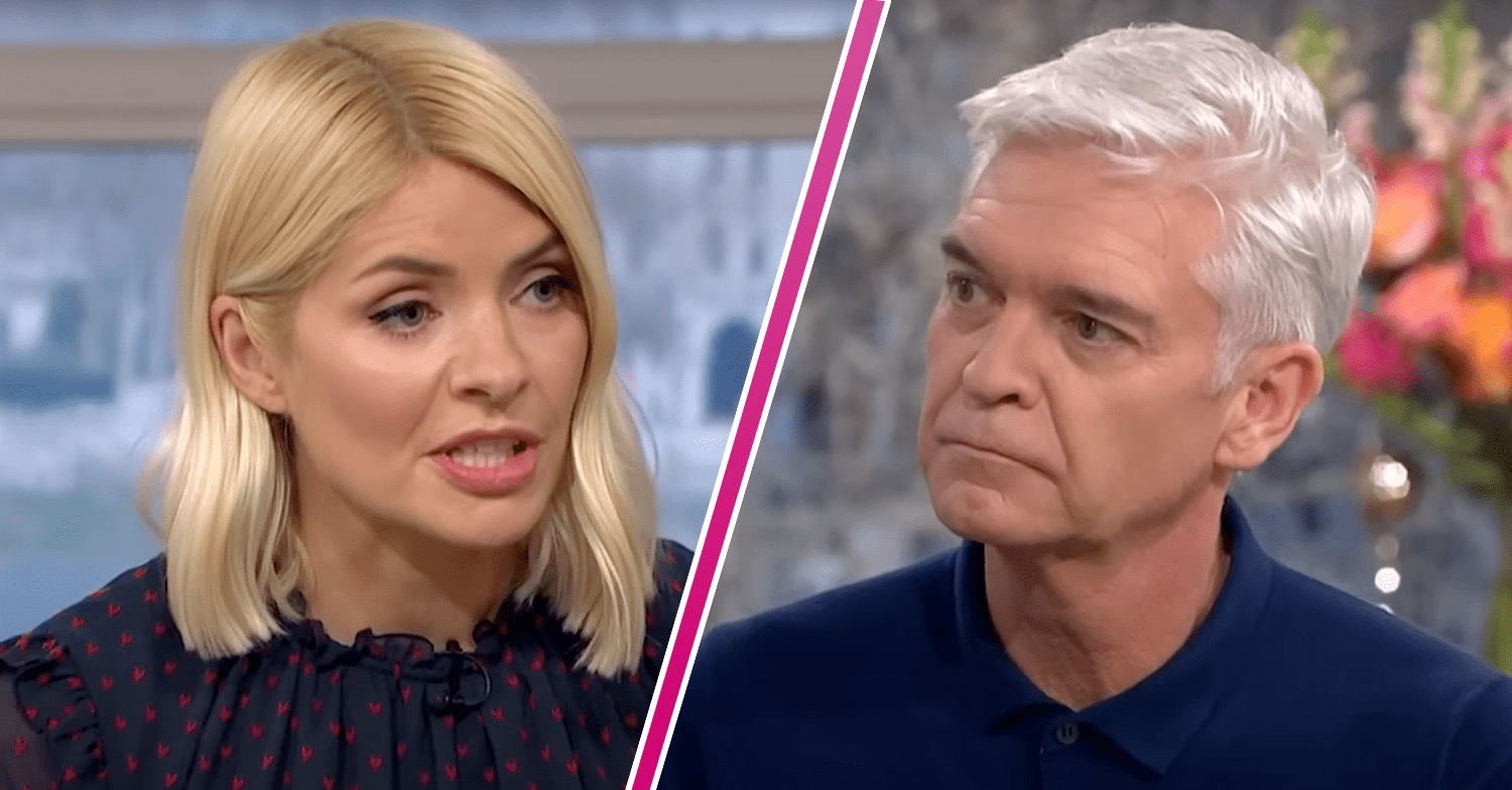 Holly Willoughby and Phillip Schofield looking sad