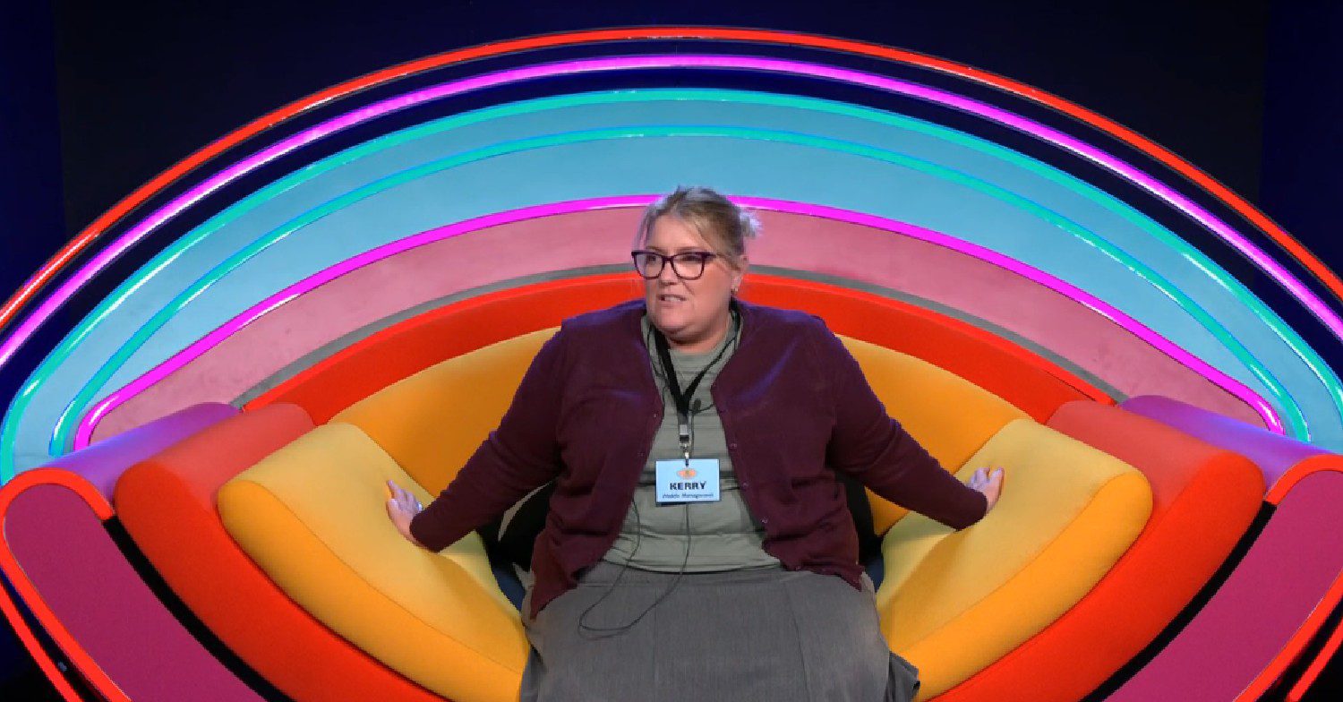 Big Brother housemate Kerry in the Diary Room