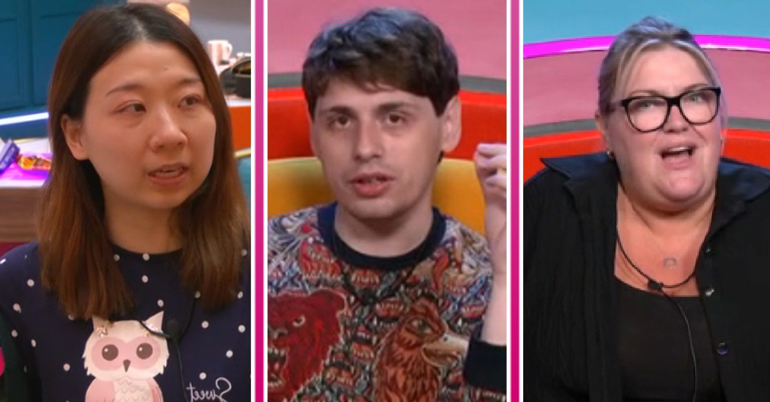 Big Brother housemates Yinrun, Jordan and Kerry