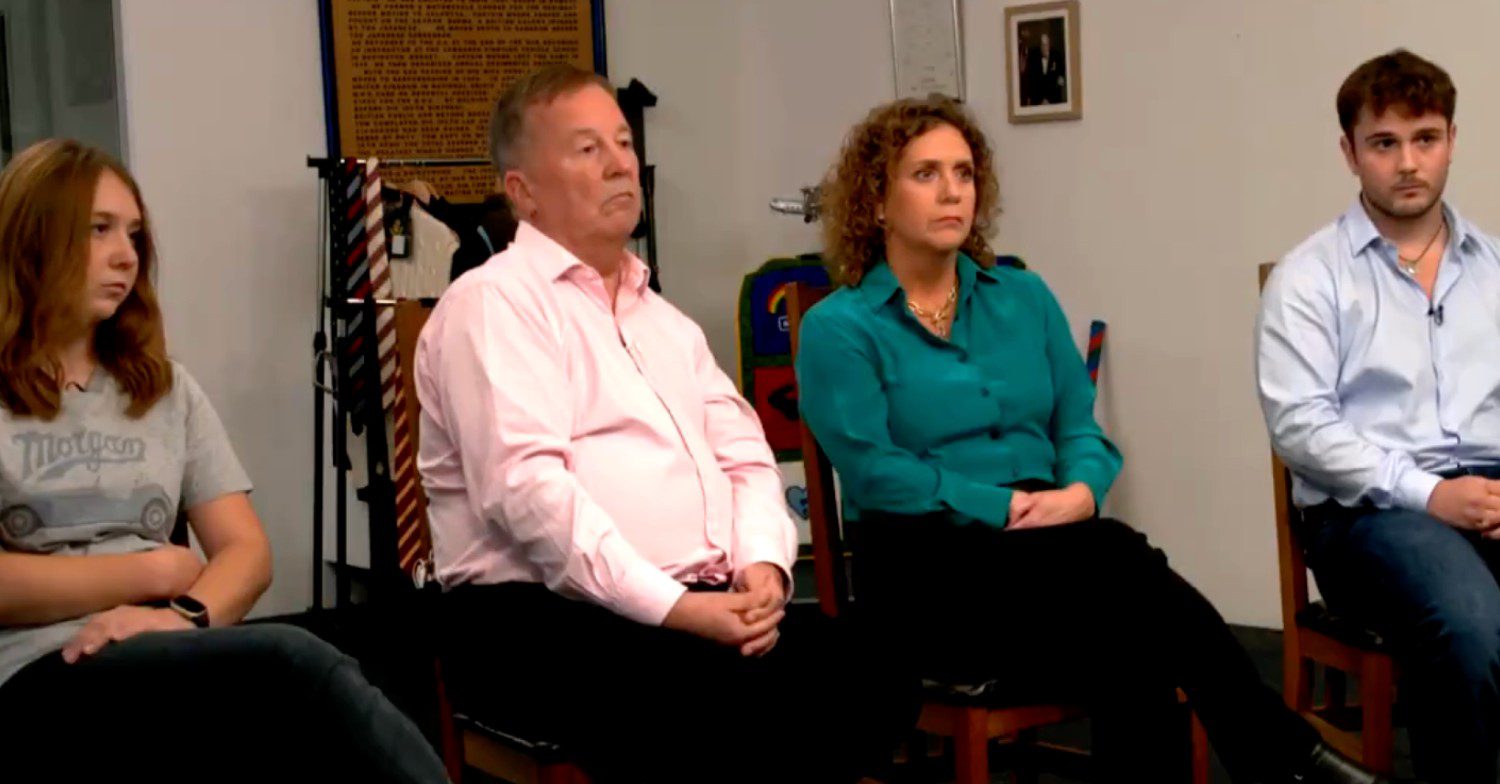The Moore family being interview by Piers Morgan